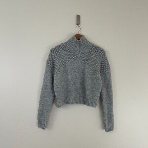 Free People Bradley Turtleneck Pullover Gray Knit Sweater Size XS